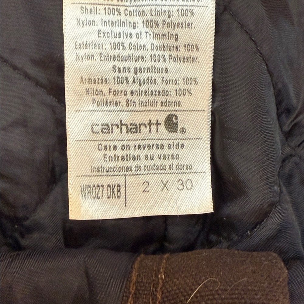 Carhartt Dark Brown Overalls women’s - Picture 6 of 6